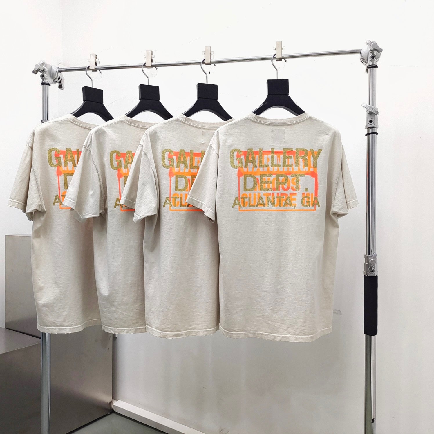 White and Beige grey T-shirt - FashionHype.xyz