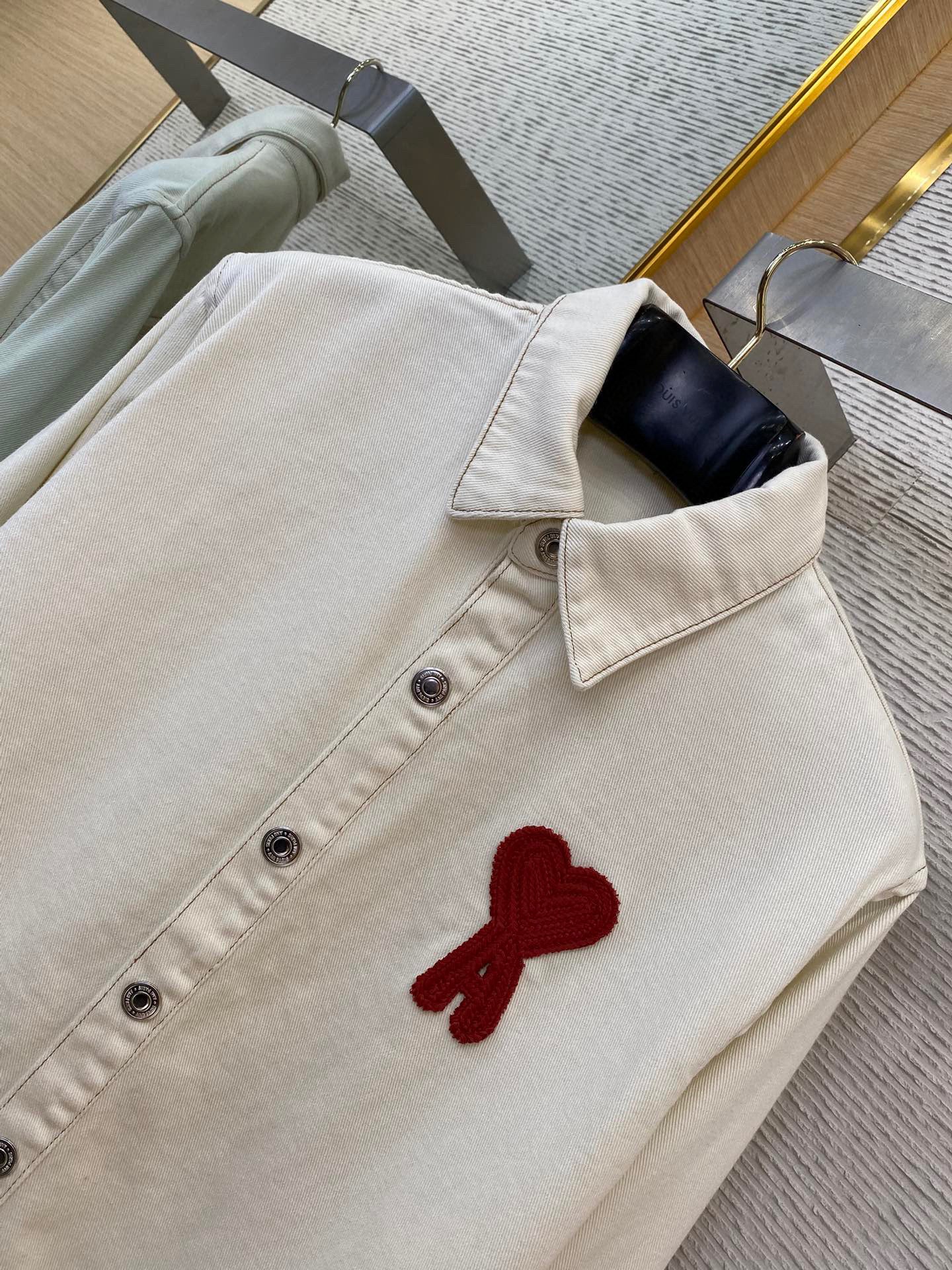 Beige and Blue Jacket