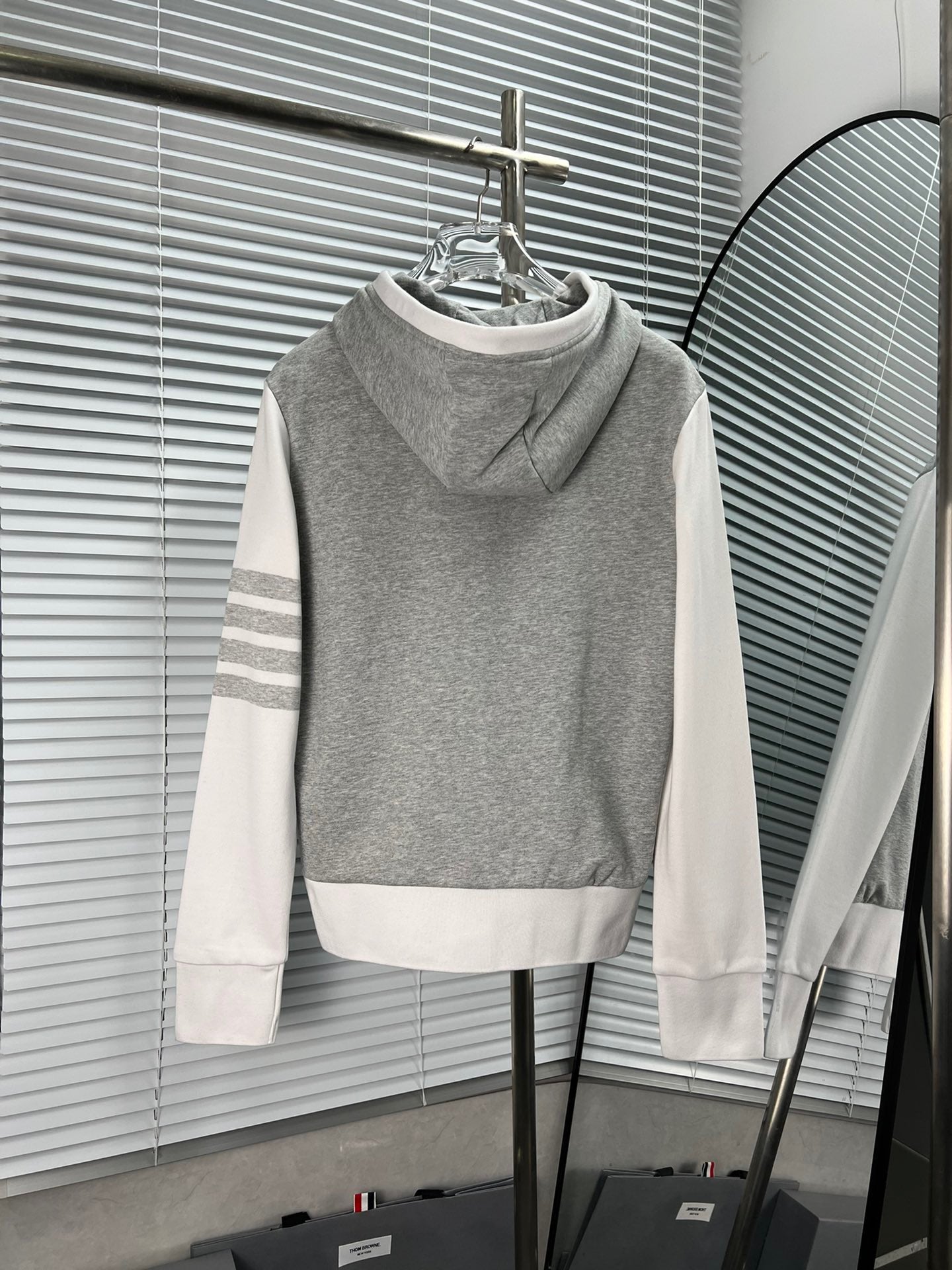 Grey White Hoodie - FashionHype.xyz