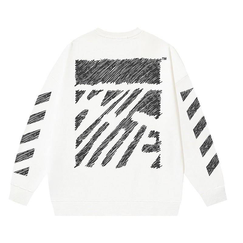 Graues, weißes und schwarzes Sweatshirt