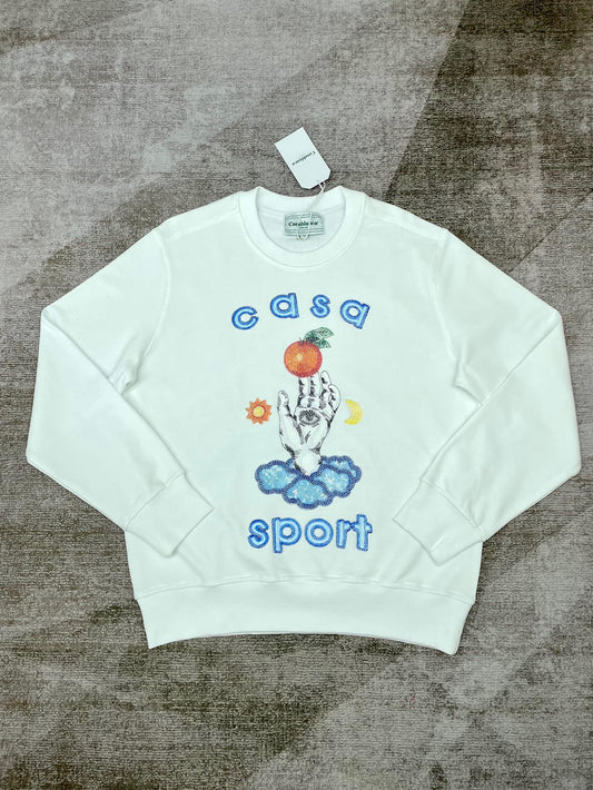 سويت شيرت أبيض وأسود