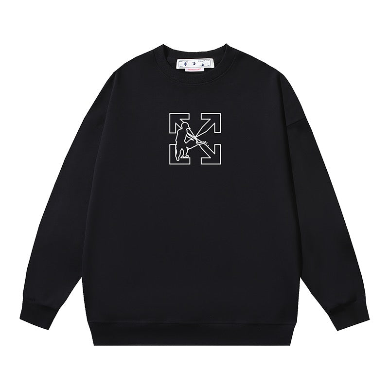 weißes und schwarzes Sweatshirt