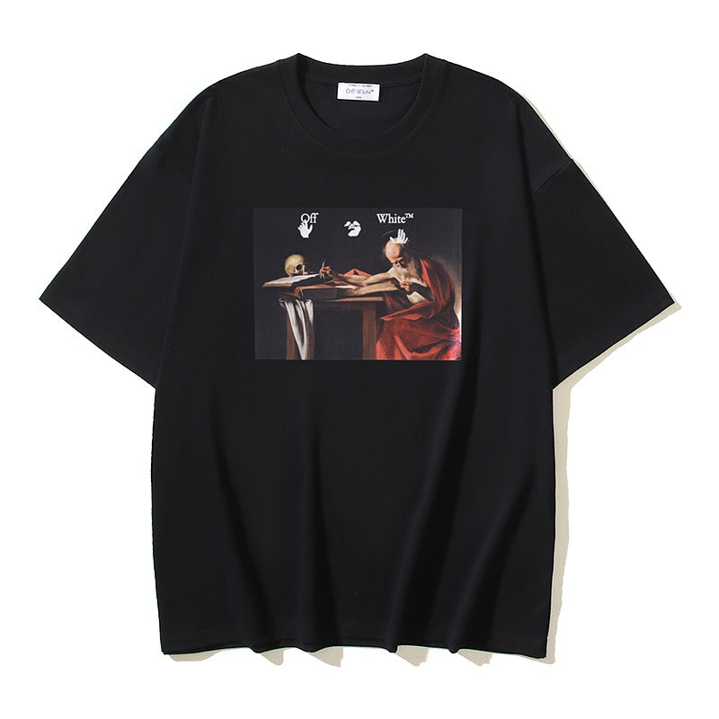 Schwarz-weißes T-Shirt