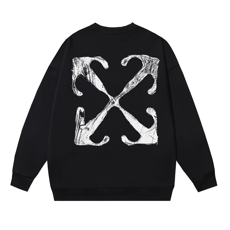 weißes und schwarzes Sweatshirt