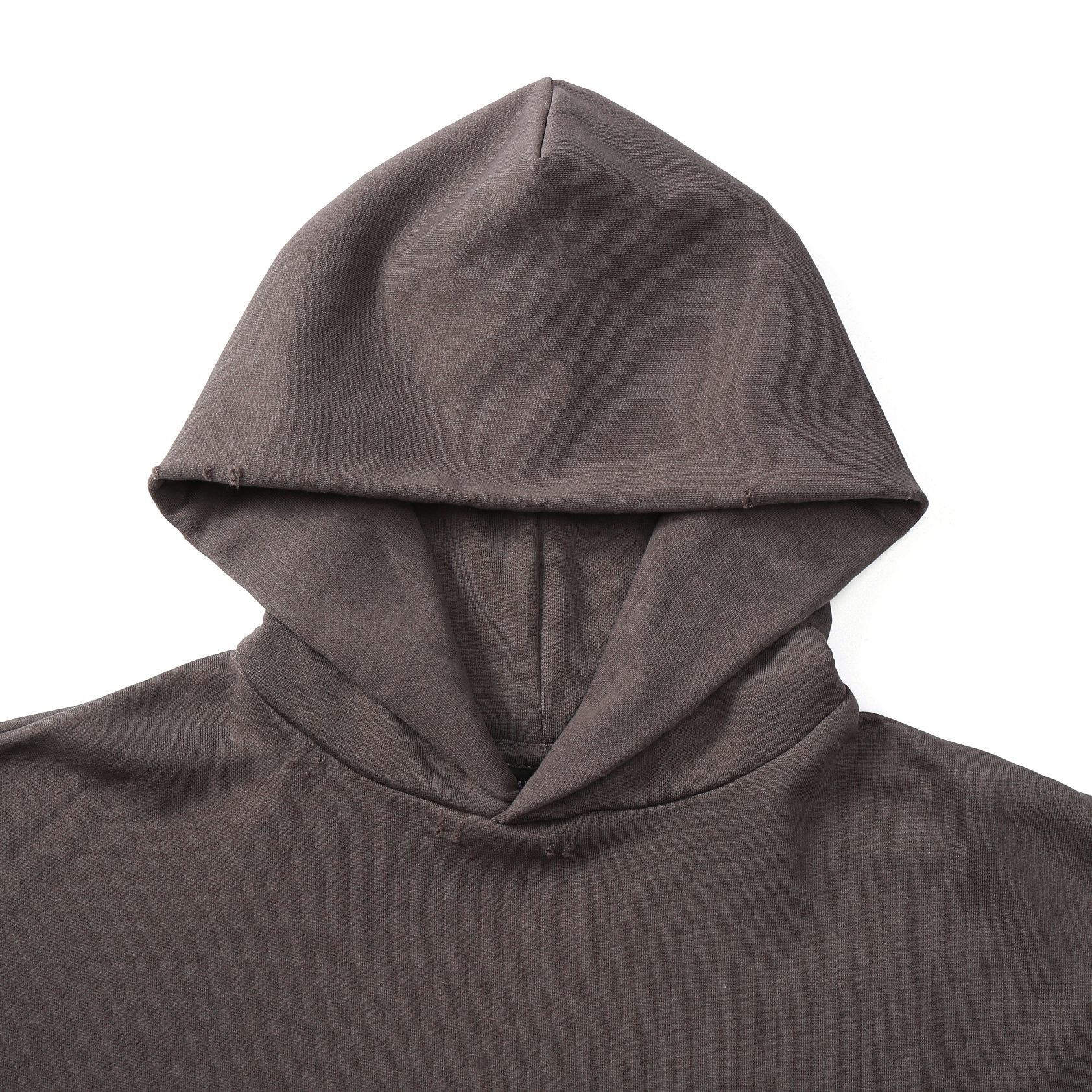 Himmelblauer und khakifarbener Hoodie
