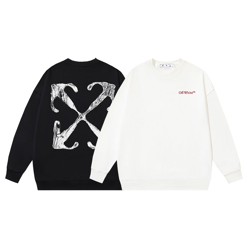 weißes und schwarzes Sweatshirt