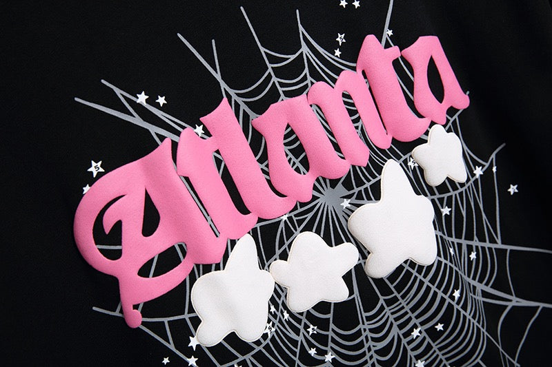 Rosa und schwarzes T-Shirt