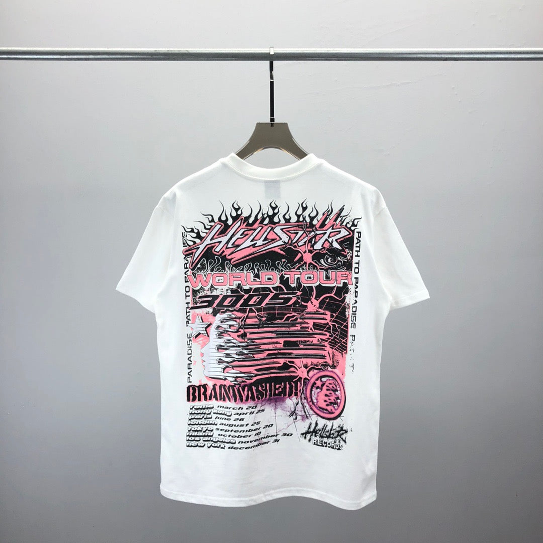Black,White and Sky Blue T-shirt - FashionHype.xyz
