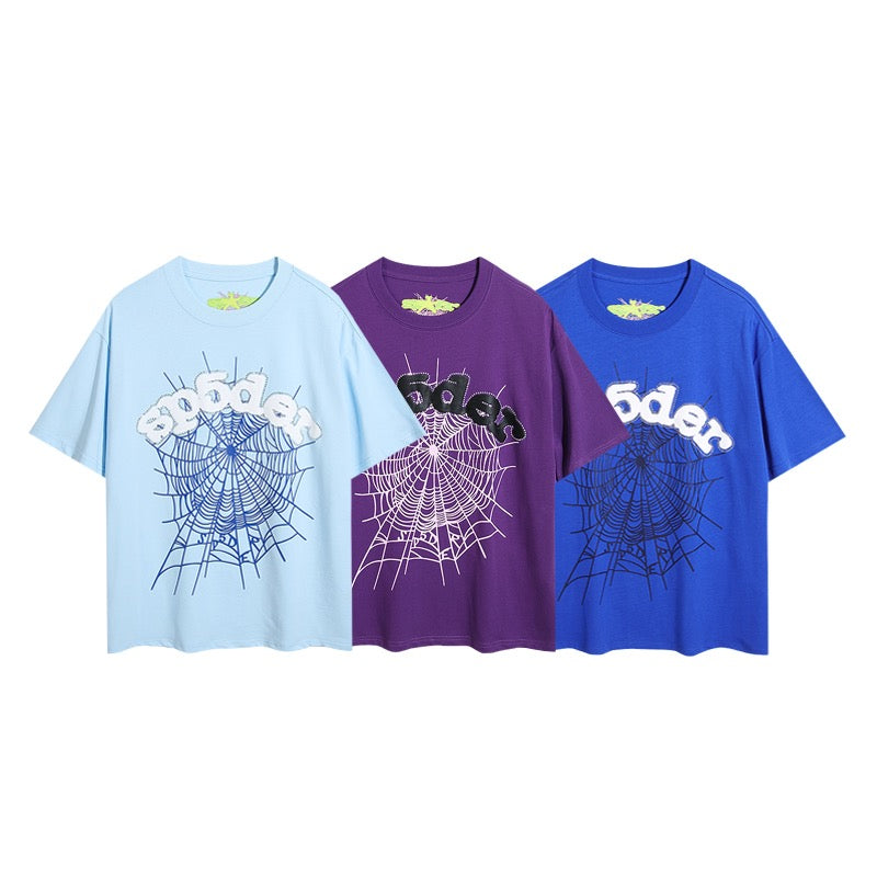 Lila, Himmelblau und Blau T-Shirt