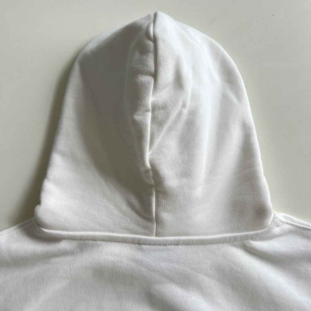 Schwarz-weißer Kapuzenpullover