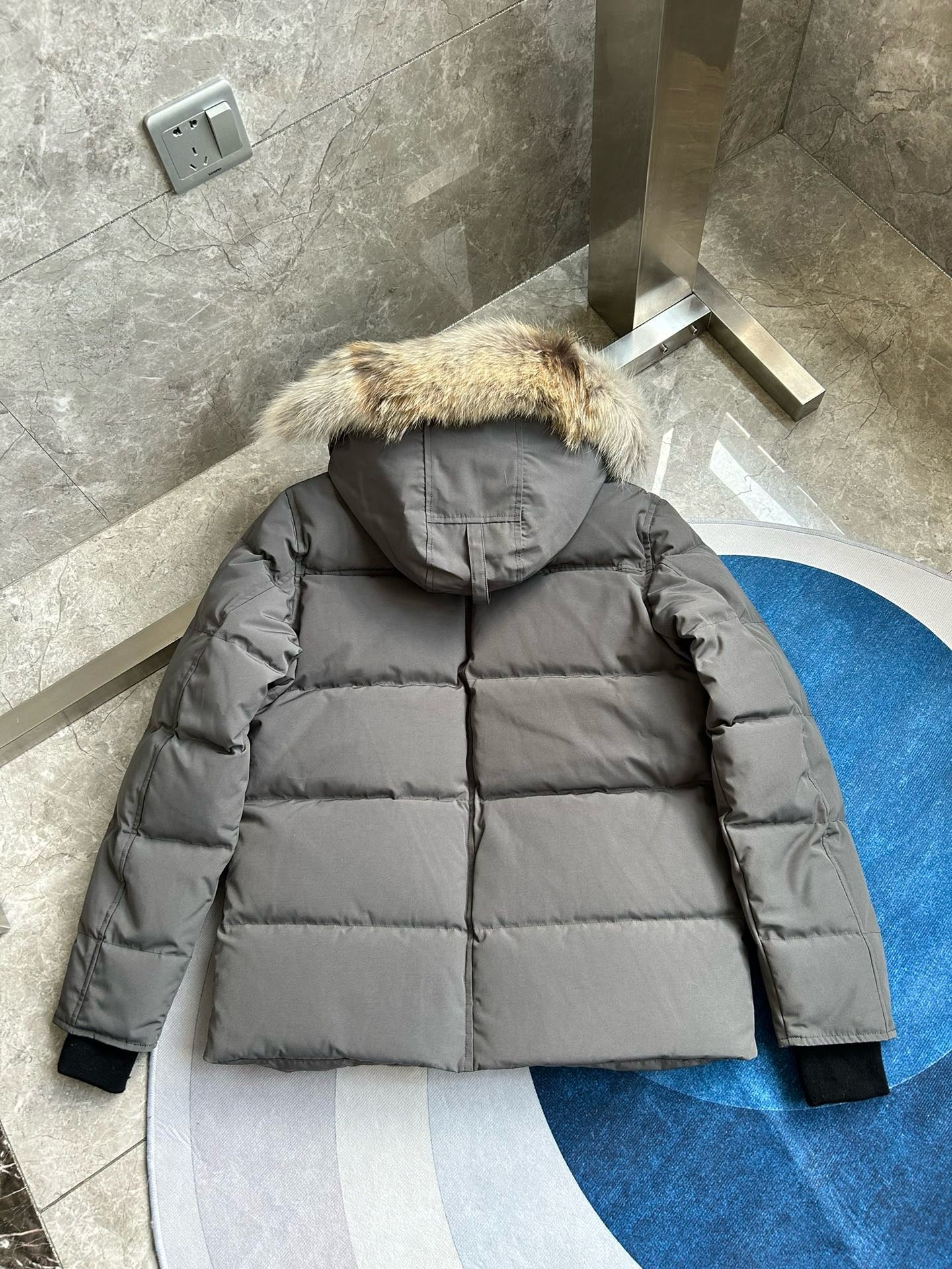 White, Grey, Blue and Black Jacket - FashionHype.xyz