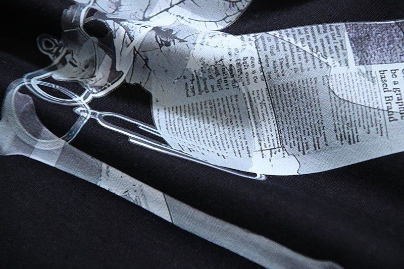 Camiseta negra y gris