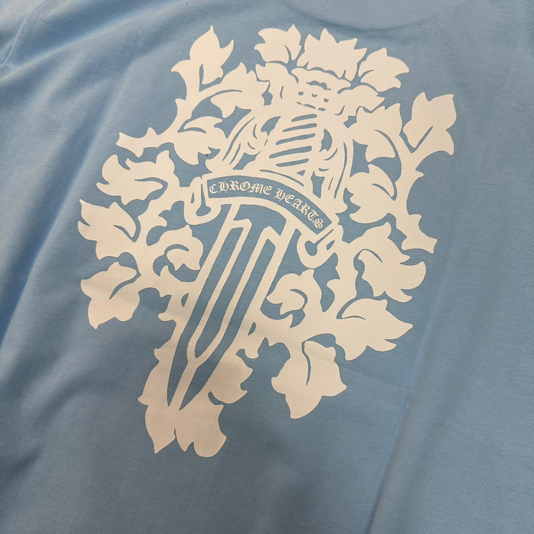 Himmelblaues T-Shirt – Größe XXL