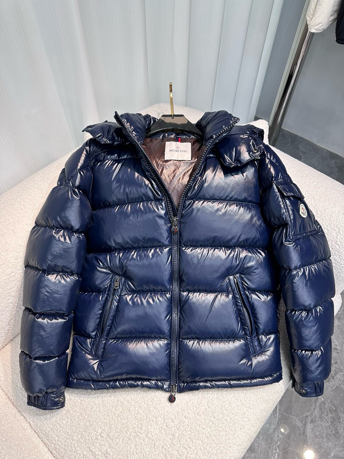Blaue Jacke