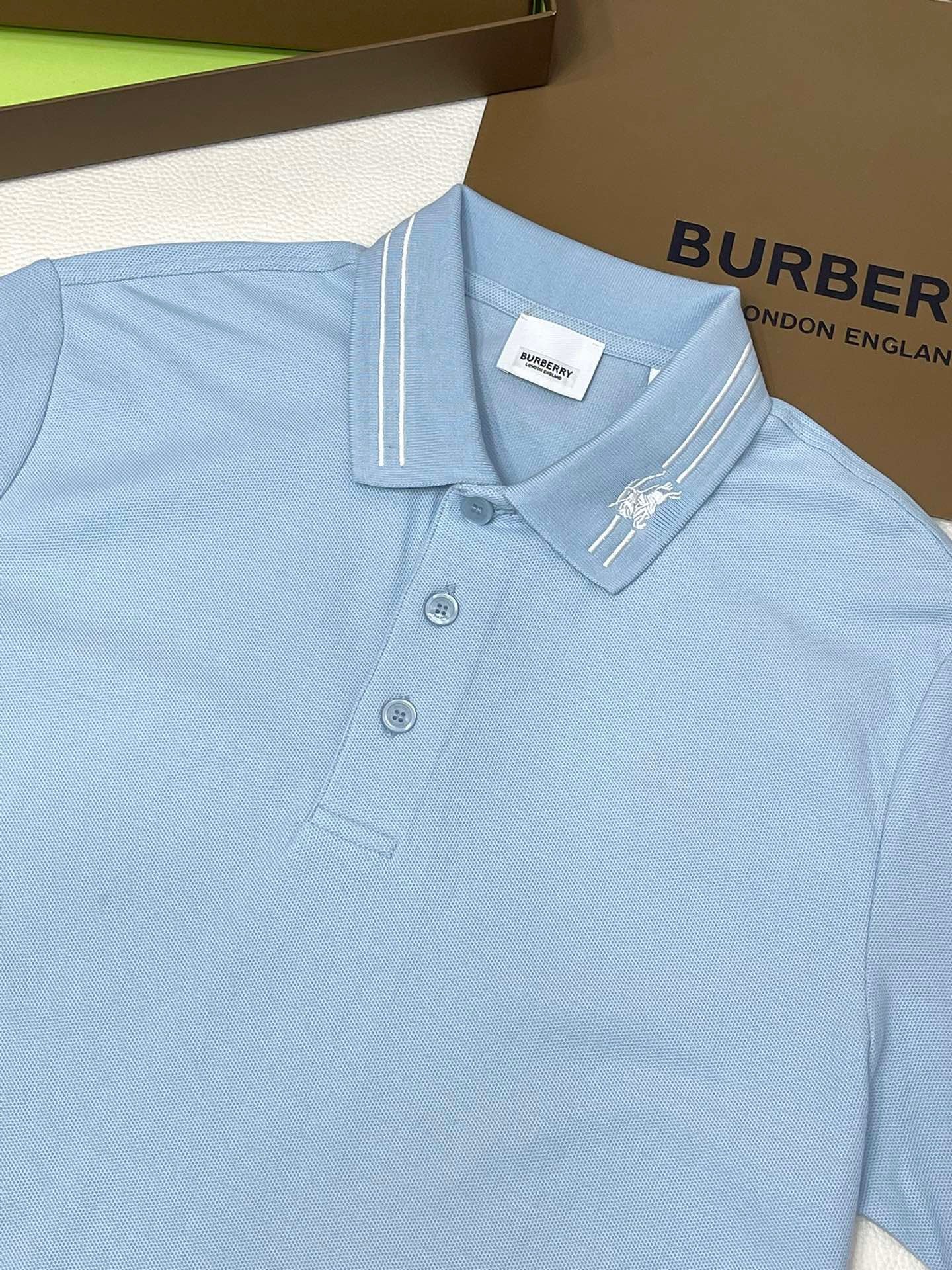 Khaki,Sky blue,Black and White Polo - FashionHype.xyz