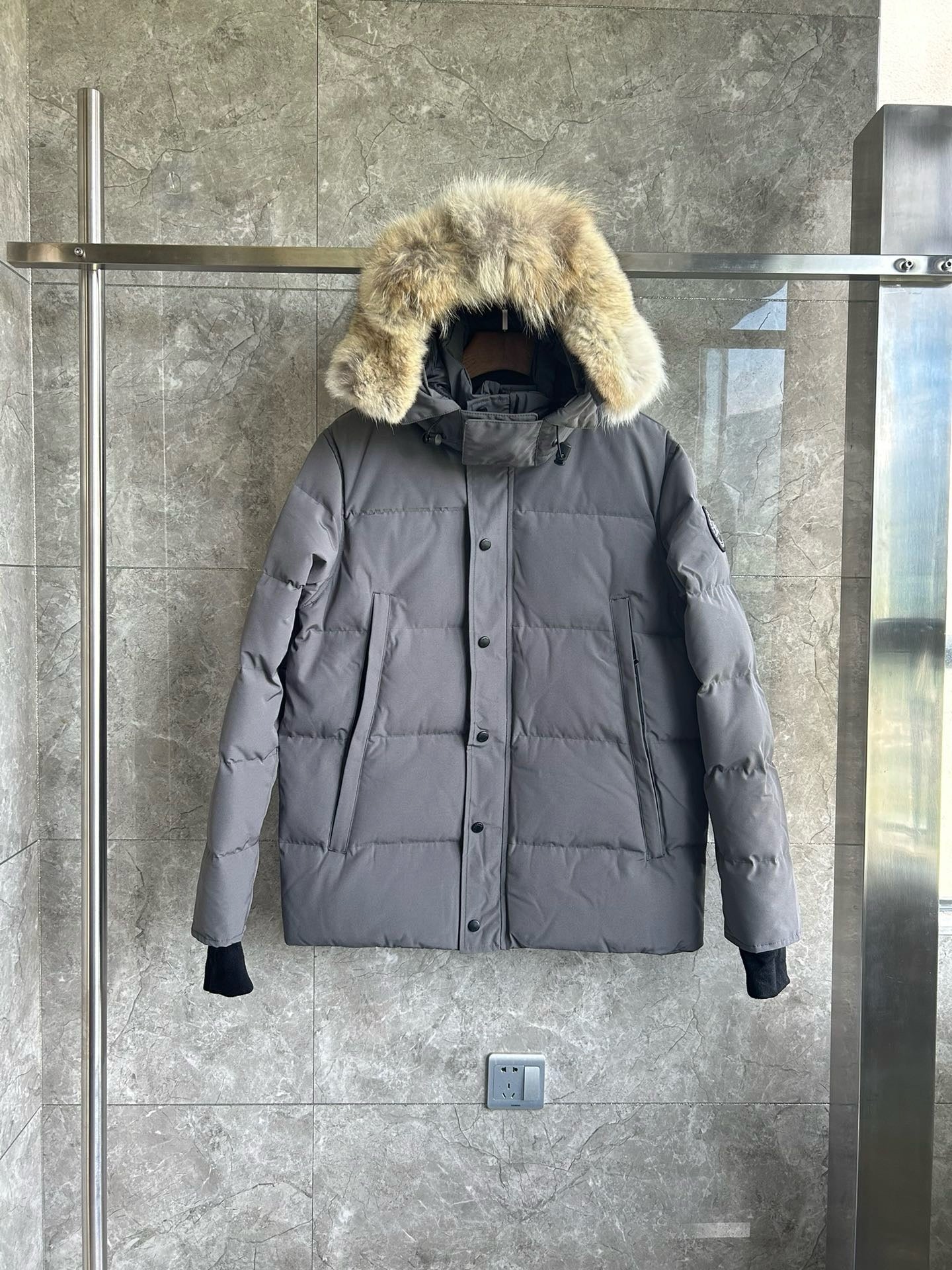 White, Grey, Blue and Black Jacket - FashionHype.xyz