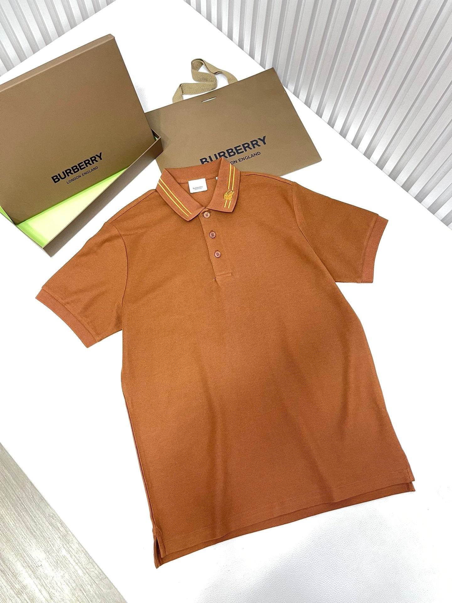 Khaki,Sky blue,Black and White Polo - FashionHype.xyz