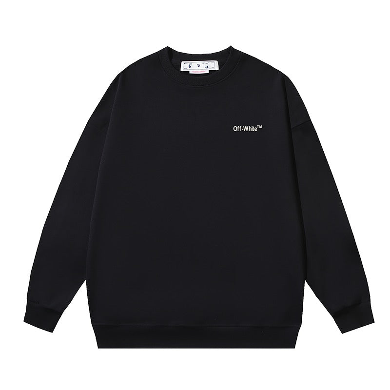 weißes und schwarzes Sweatshirt