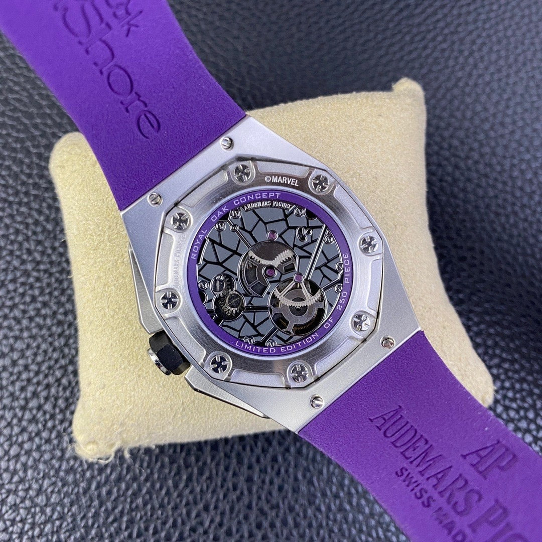 Blau-weiße Uhr