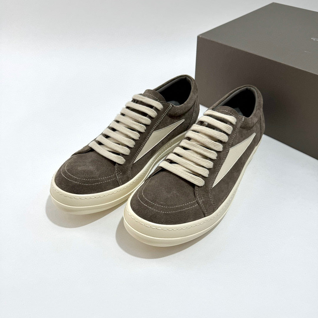 Brown and Creamy Grey Shoes - FashionHype.xyz