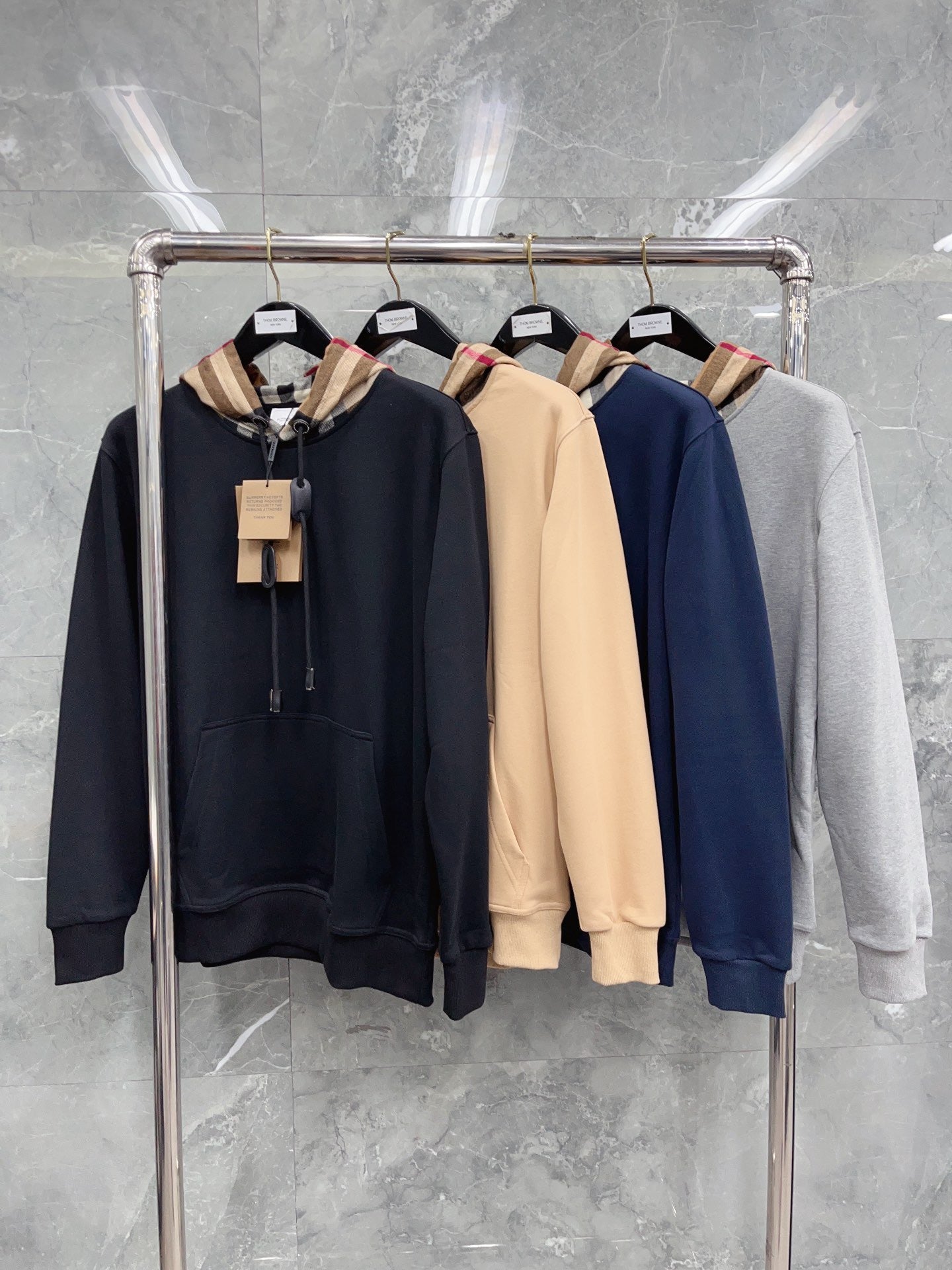Black, Dark blue, Grey and Khaki Hoodie - FashionHype.xyz
