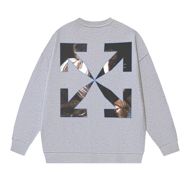 Graues, weißes und schwarzes Sweatshirt