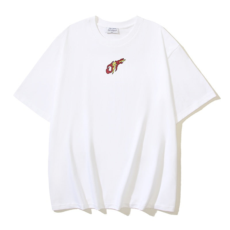 Graues, schwarzes und weißes T-Shirt