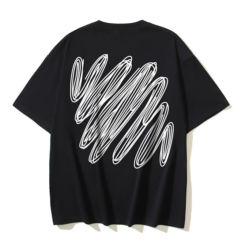 Schwarz-weißes T-Shirt