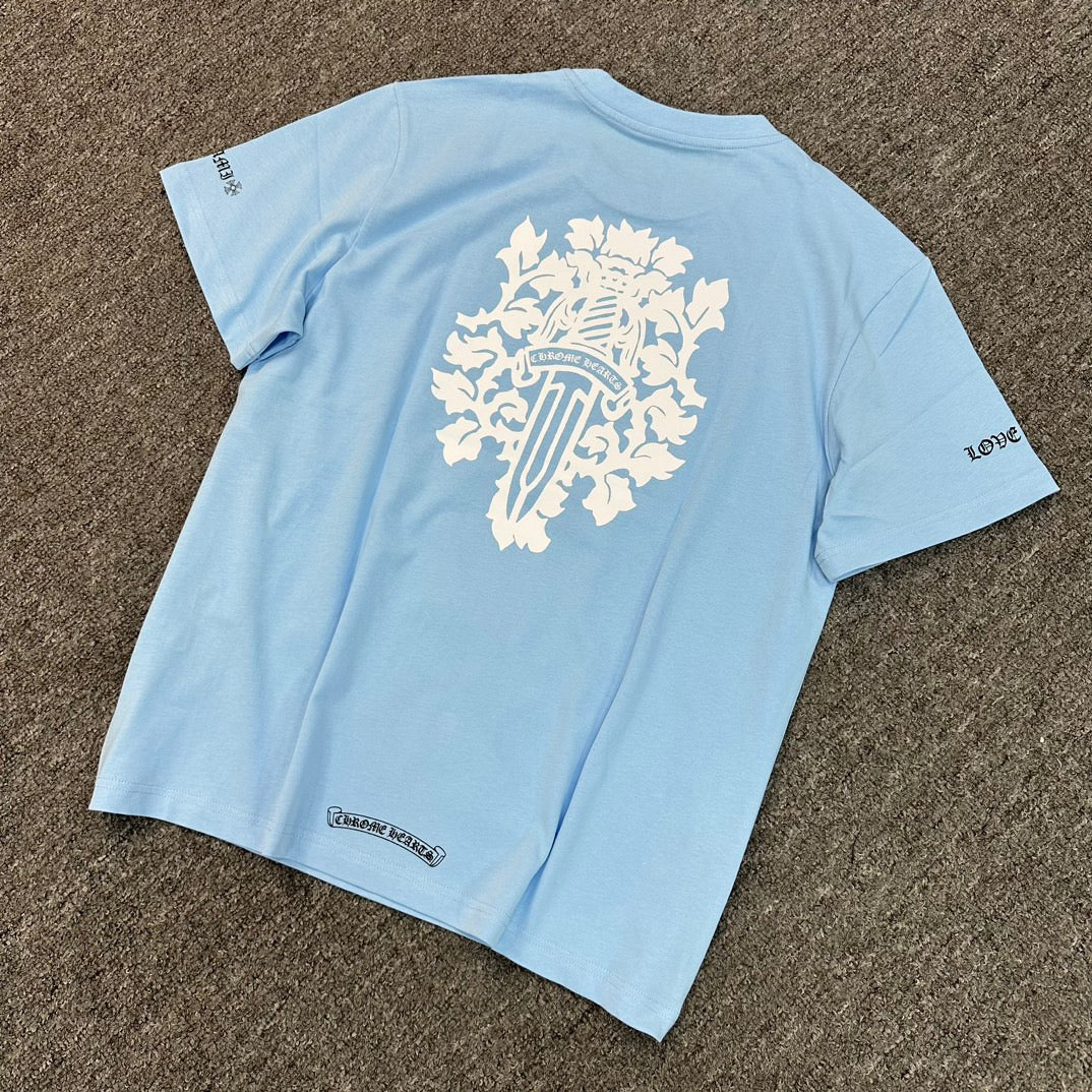 Himmelblaues T-Shirt – Größe XXL