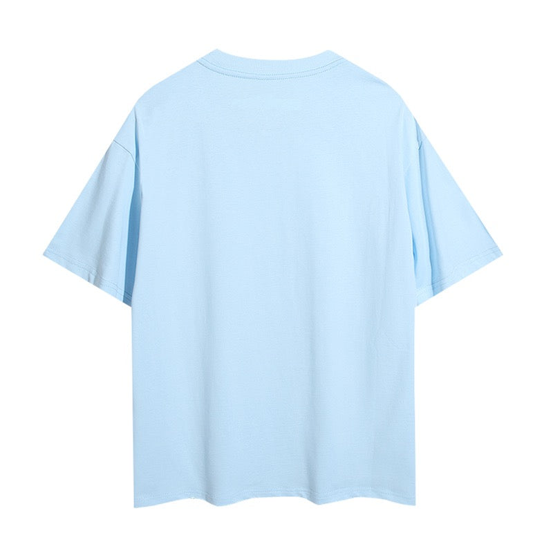 Lila, Himmelblau und Blau T-Shirt