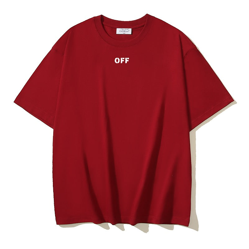 Rotes, schwarzes und weißes T-Shirt
