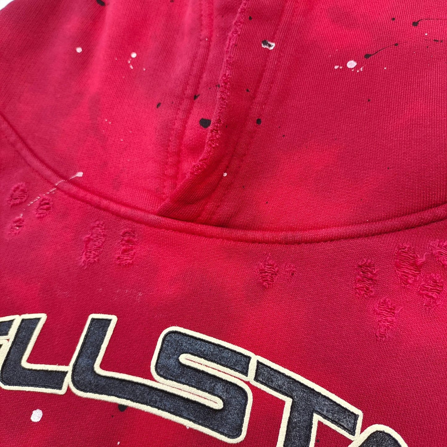 Sudadera con capucha roja oscura