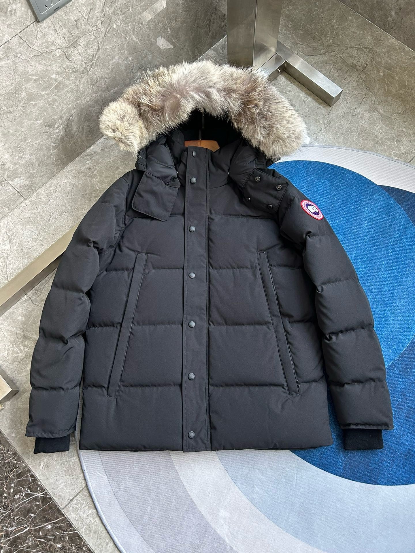 White, Grey, Blue and Black Jacket - FashionHype.xyz