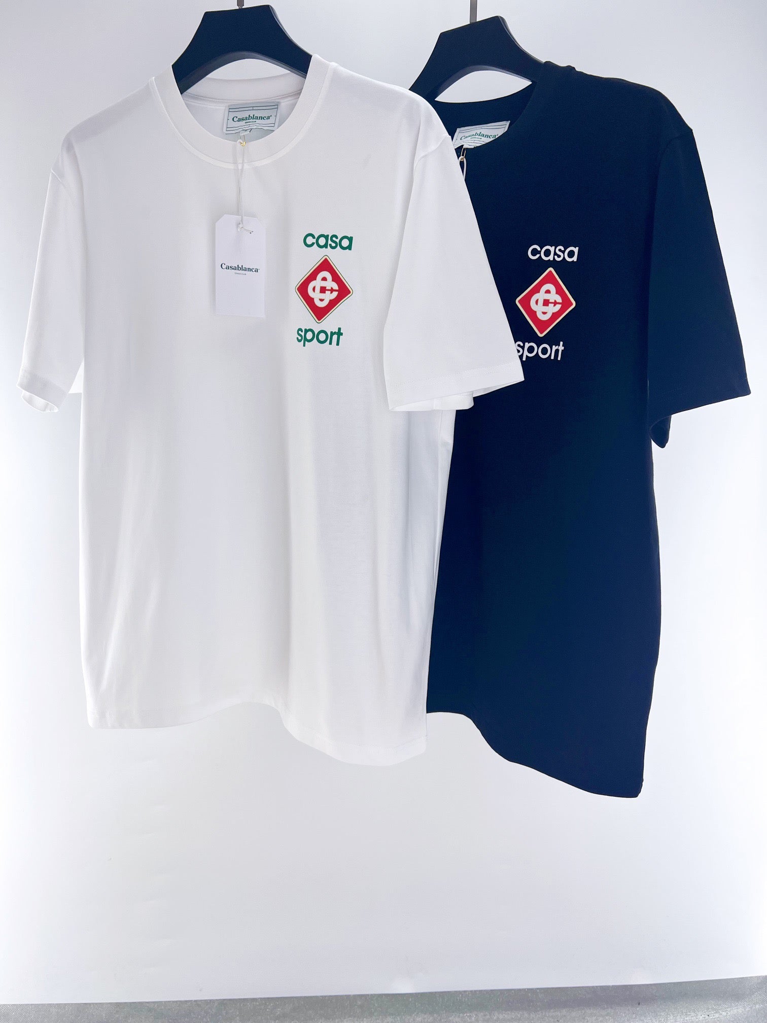 Dark Blue and White T-shirt - Size L - FashionHype.xyz
