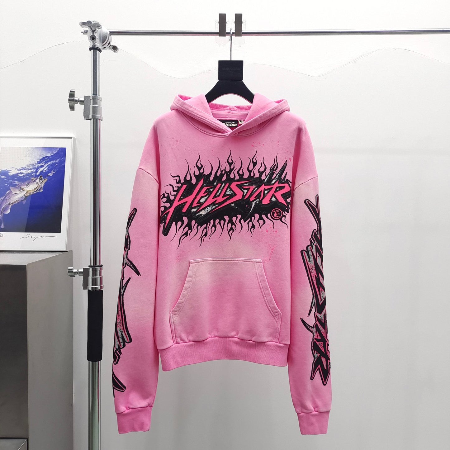 Sudadera con capucha rosa