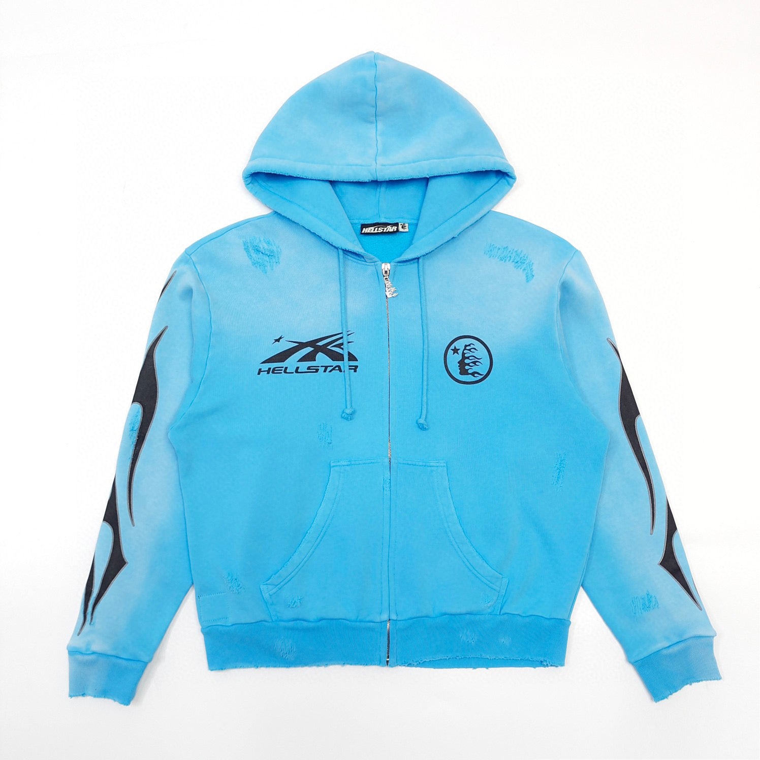 Himmelblauer Hoodie