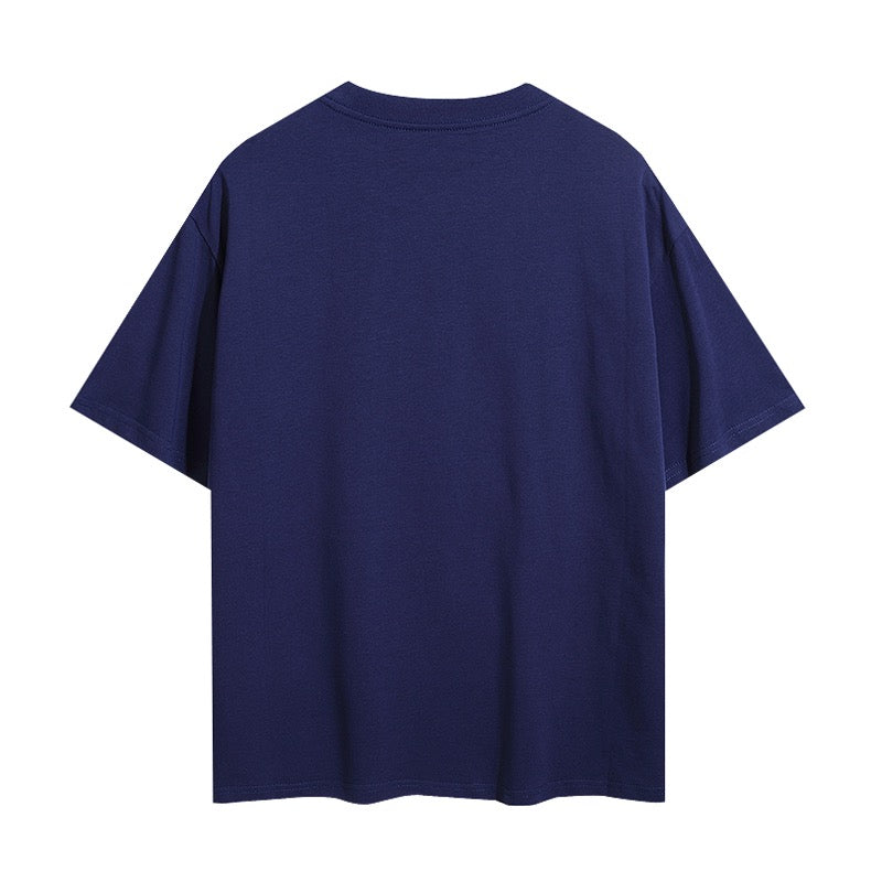 Graues und blaues T-Shirt