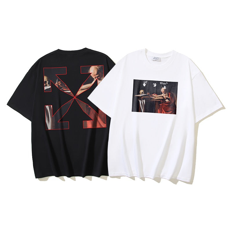 Schwarz-weißes T-Shirt