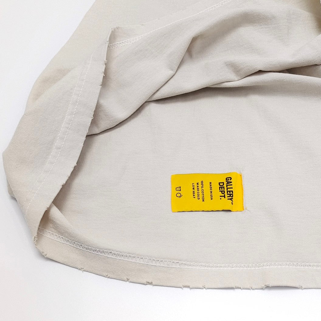 White and Beige grey T-shirt - FashionHype.xyz
