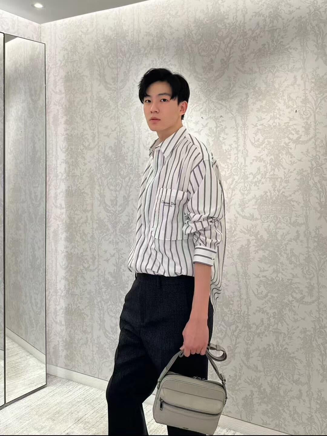 White and Black Shirt - FashionHype.xyz