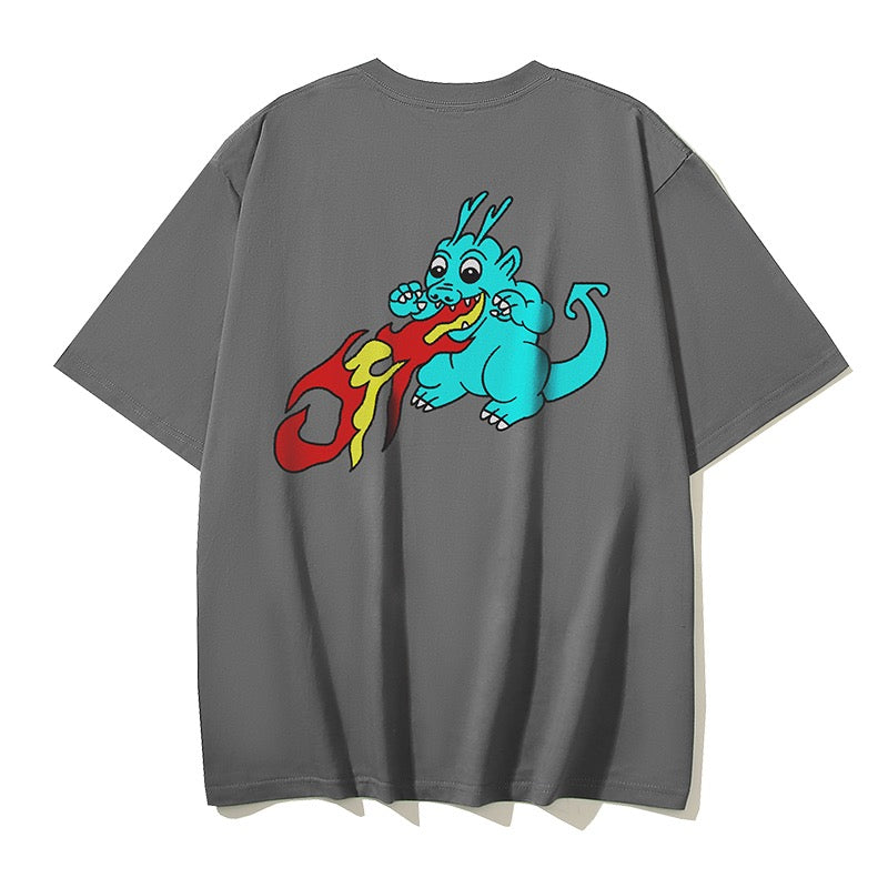 Graues, schwarzes und weißes T-Shirt