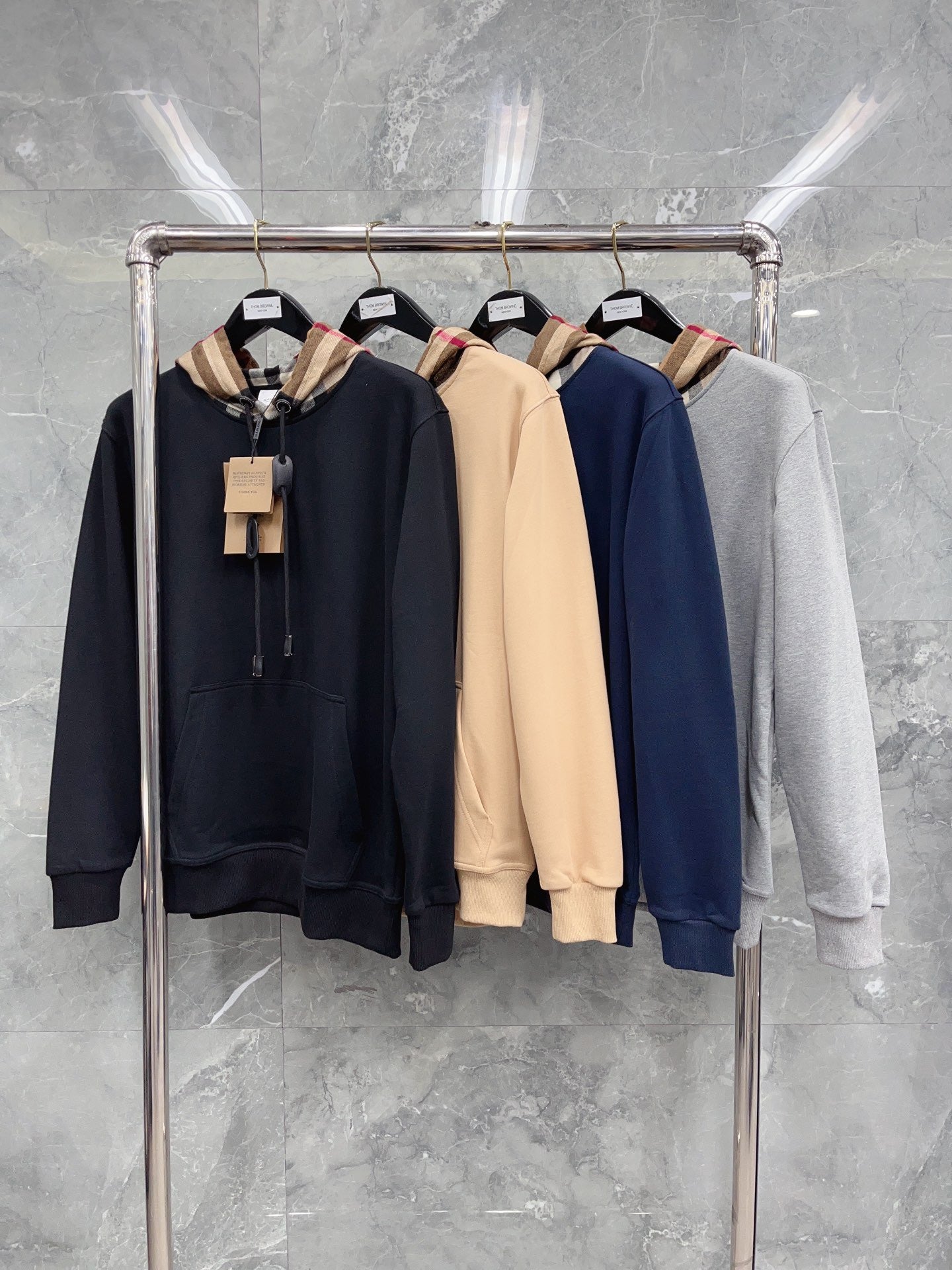 Black, Dark blue, Grey and Khaki Hoodie - FashionHype.xyz