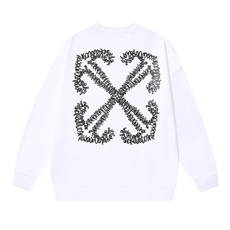 weißes und schwarzes Sweatshirt