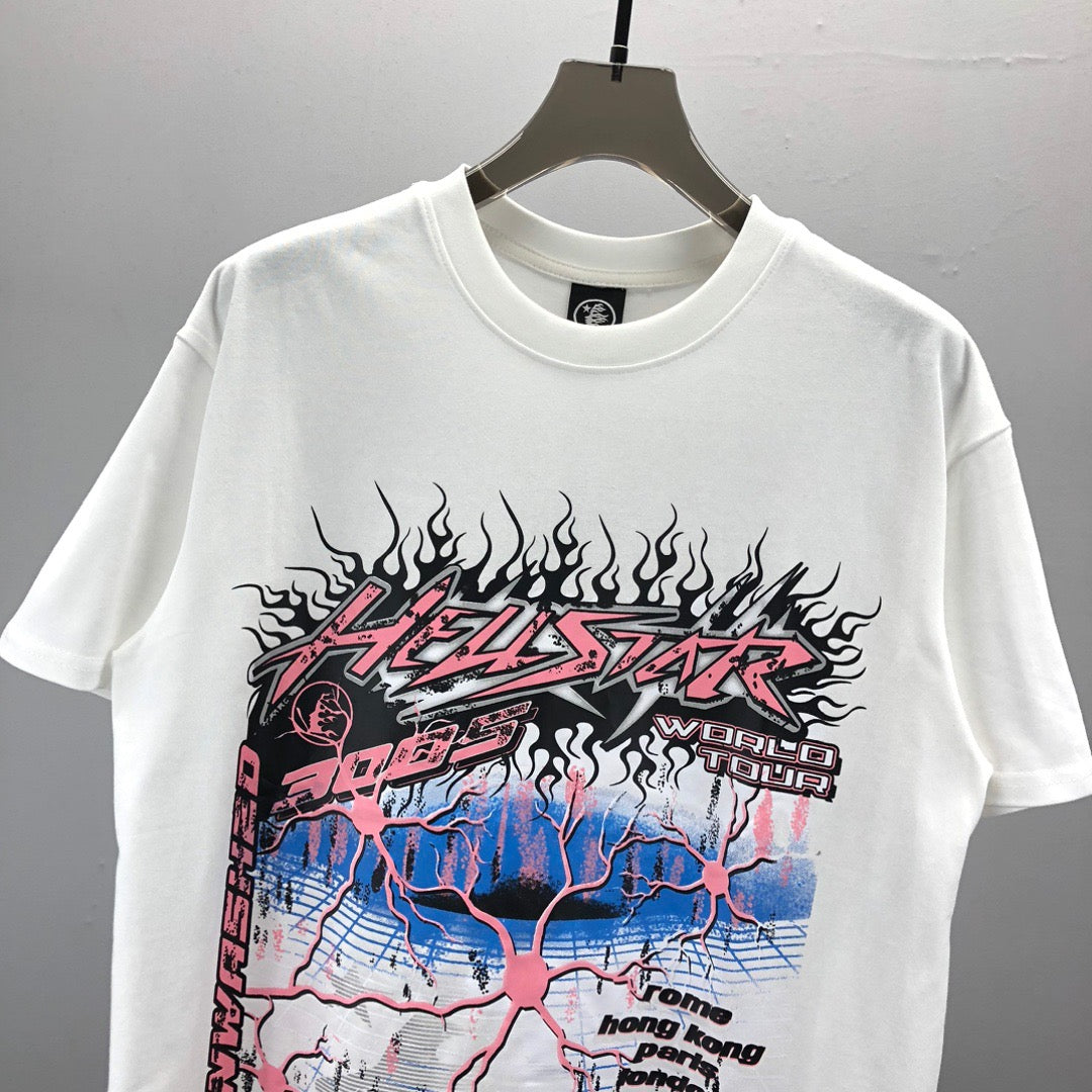 Black,White and Sky Blue T-shirt - FashionHype.xyz
