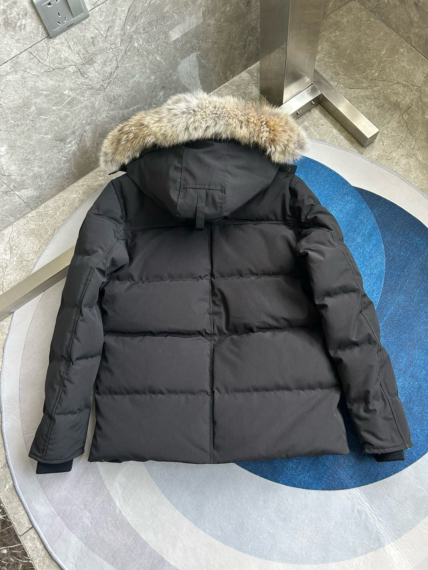 White, Grey, Blue and Black Jacket - FashionHype.xyz