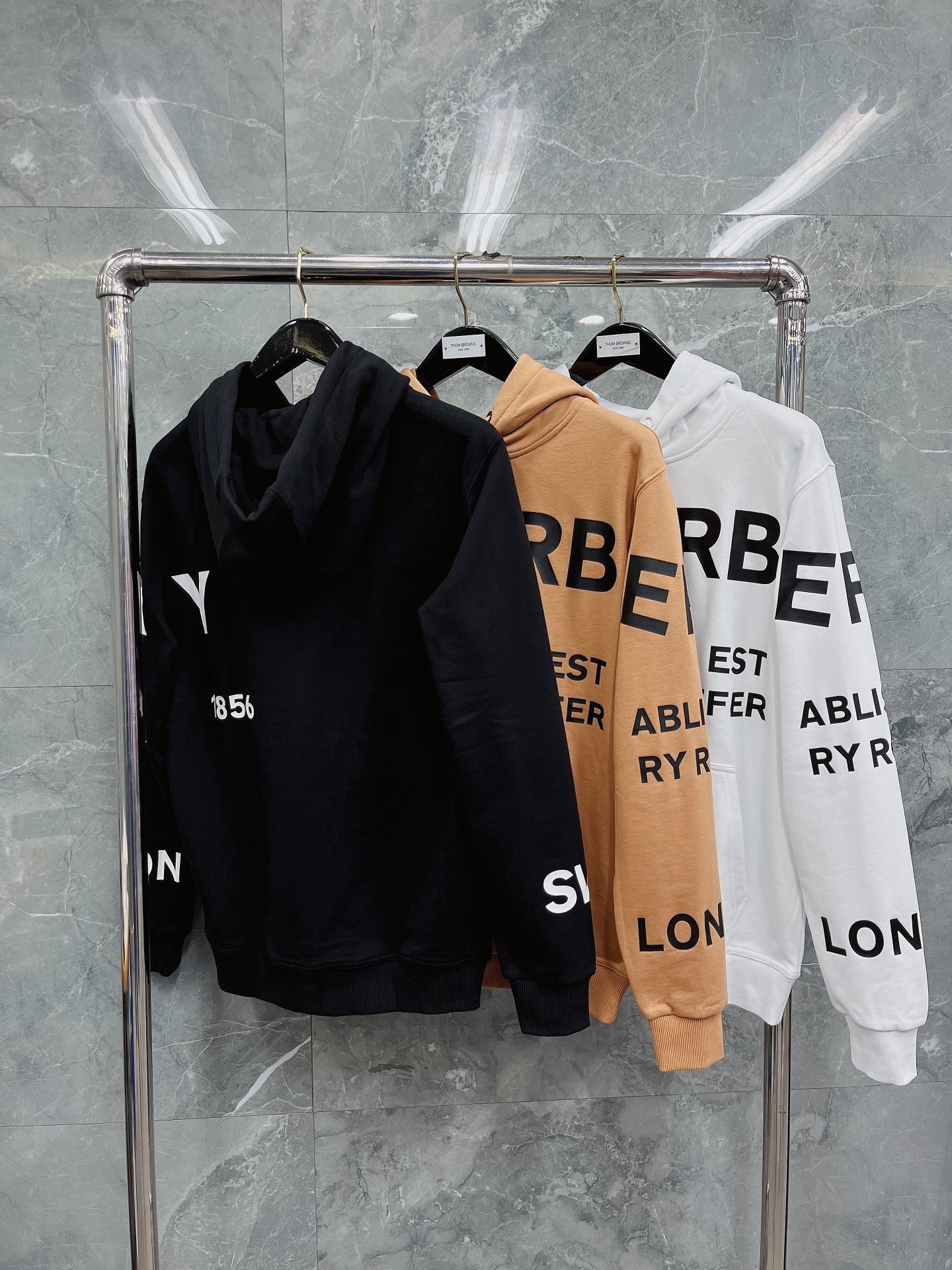 Black, Light orange and White Hoodie - FashionHype.xyz