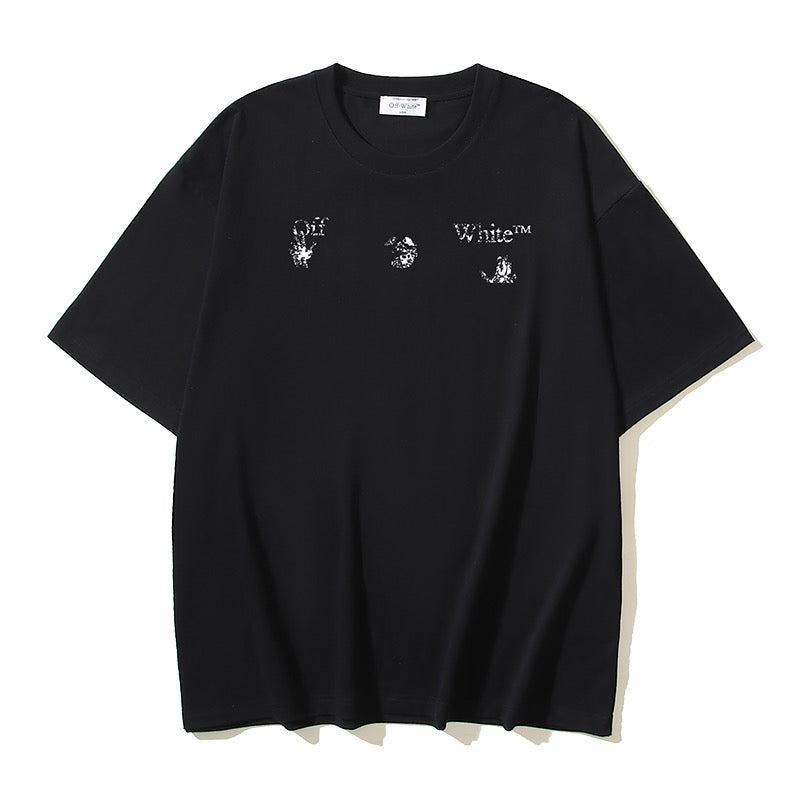 Dark black and Black T-shirt - FashionHype.xyz