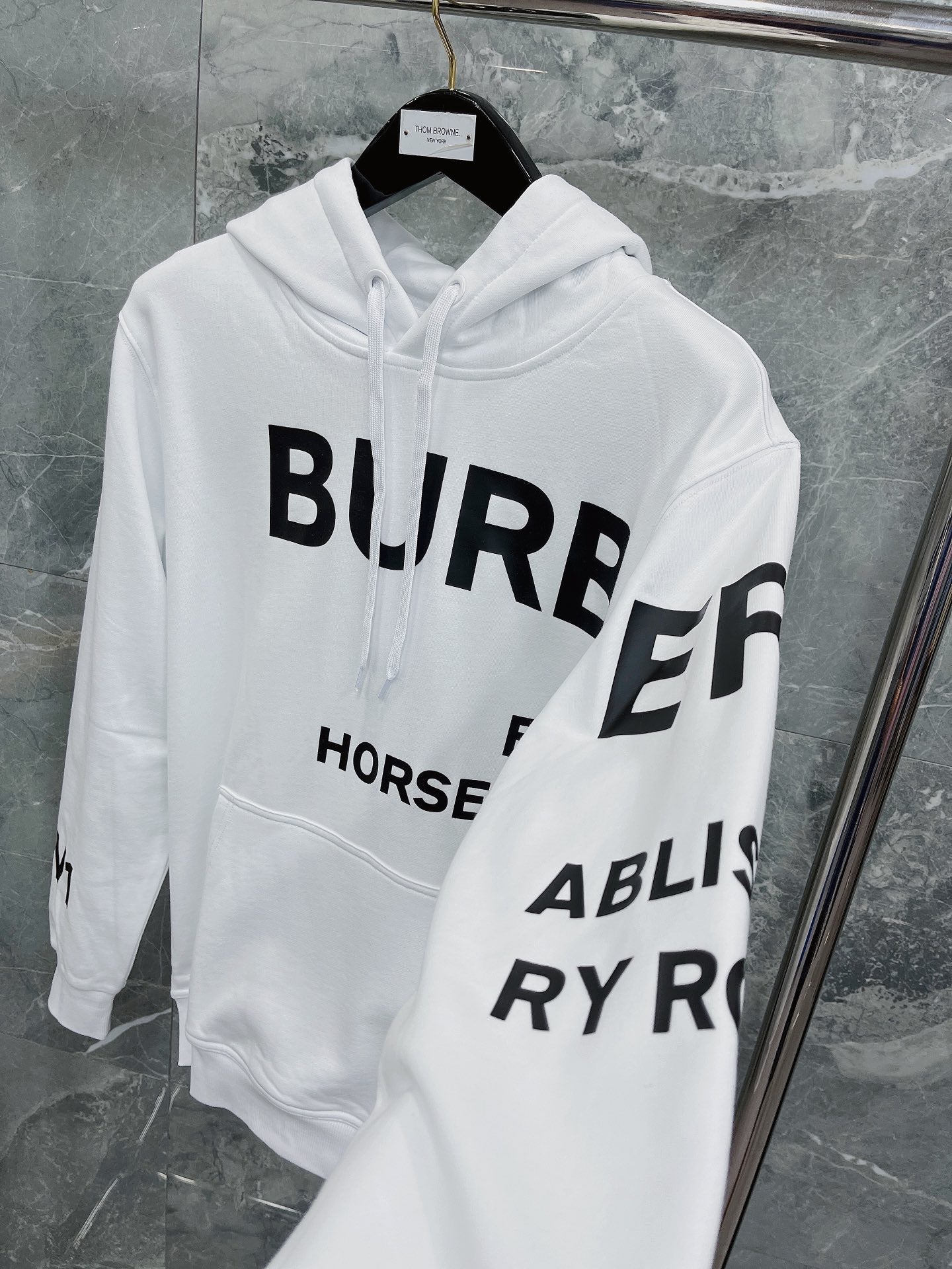 Black, Light orange and White Hoodie - FashionHype.xyz