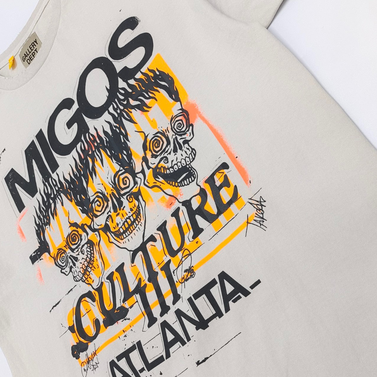 White and Beige grey T-shirt - FashionHype.xyz