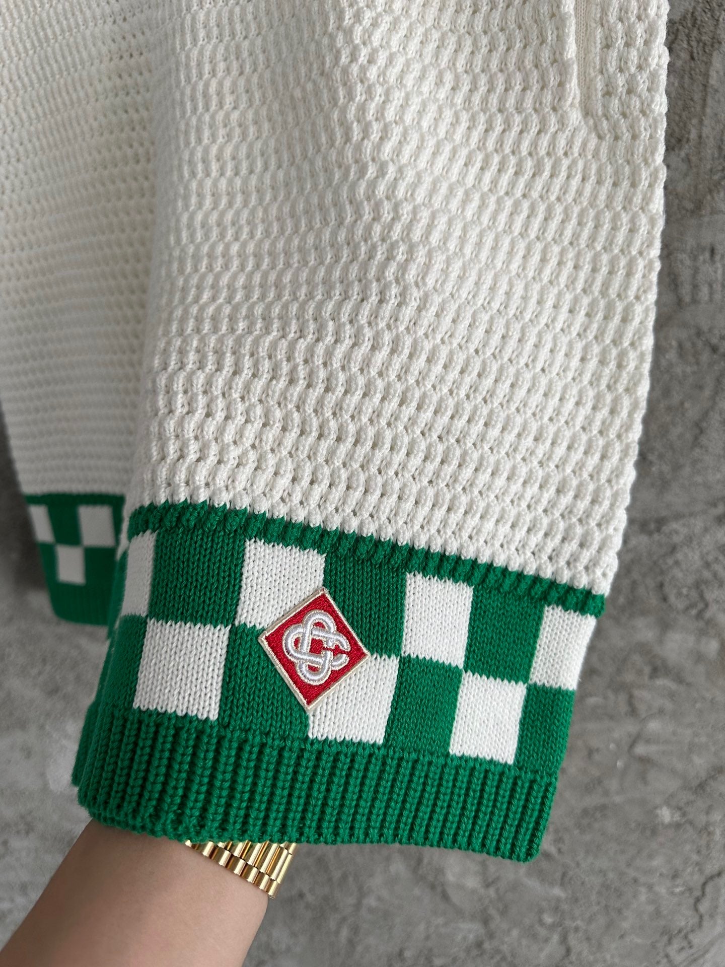 Weiß grün Short